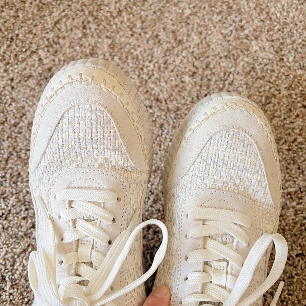 Universal Thread Dolen Woven Platform Comfort Sneakers - White Women's Size 8.5 - Picture 3 of 11